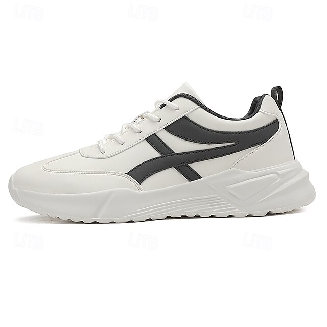 🔥Hot Sale🎁--50% OFF🎉Men's Sneakers with Comfortable Slip Resistant Lace-up Black and White Black / Red White