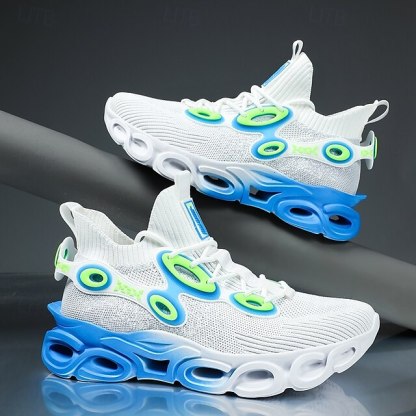 🔥Hot Sale🎁--50% OFF🎉Men's Futuristic Sneakers, High-Tech Design with Flexible Mesh Upper and Unique Bubble Sole, Ideal for Urban Style and Casual Outings