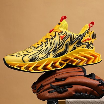 ⏰Promotion - 70% OFF🔥Men's Neon Wave Design Breathable Upper and Cushioned Sole Orthopedic Sneaker