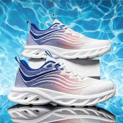 🔥Hot Sale🎁--50% OFF🎉Men's Classic Knit Sneakers with Wave Sole - Comfortable and Breathable, Perfect for Casual Wear
