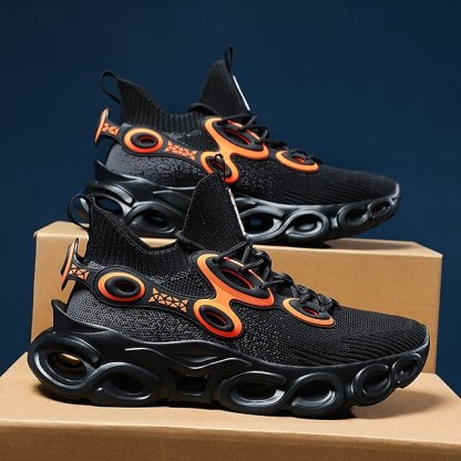 🔥Hot Sale🎁--50% OFF🎉Men's Futuristic Sneakers, High-Tech Design with Flexible Mesh Upper and Unique Bubble Sole, Ideal for Urban Style and Casual Outings