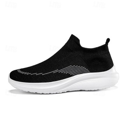 ⏰Promotion - 70% OFF🔥Men's Lightweight Slip-On Sneakers | Breathable Flyknit Upper with Comfortable Sole for Casual and Sport Activities