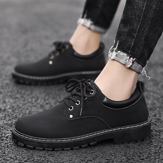 🔥Limited Time Offer 50% OFF🔥Men's Casual Suede Leather Work Shoes - Durable Lace-Up Ankle Boots for Outdoor and Daily Wear
