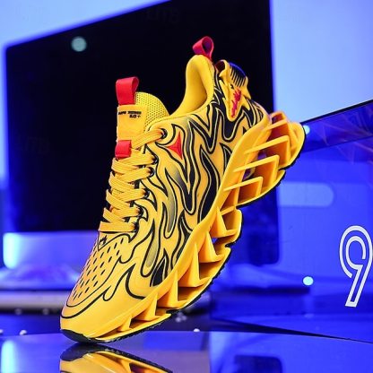 ⏰Promotion - 70% OFF🔥Men's Neon Wave Design Breathable Upper and Cushioned Sole Orthopedic Sneaker
