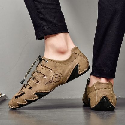 🔥Mid Year Sale 70% OFF 🎁 Men's Leather Handmade Shoes - Arch Support & Breathable and Light & Non-Slip