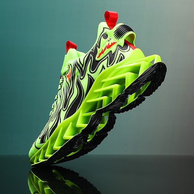 ⏰Promotion - 70% OFF🔥Men's Neon Wave Design Breathable Upper and Cushioned Sole Orthopedic Sneaker
