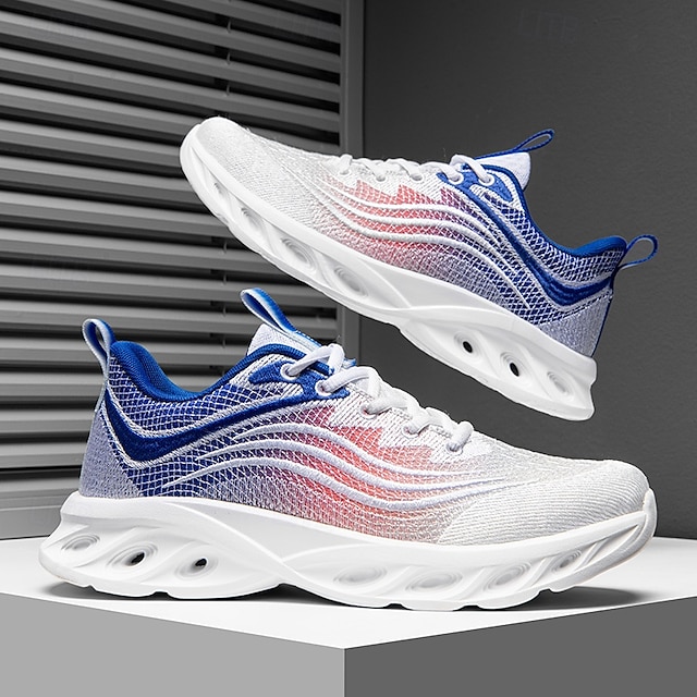 🔥Hot Sale🎁--50% OFF🎉Men's Classic Knit Sneakers with Wave Sole - Comfortable and Breathable, Perfect for Casual Wear