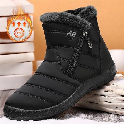 🔥Hot Sale🎁--70% OFF🎉Men's Gray Winter Boots with Zipper Closure, Warm Fleece Lining, and Waterproof Design – Ideal for Outdoor Activities in Cold Weather