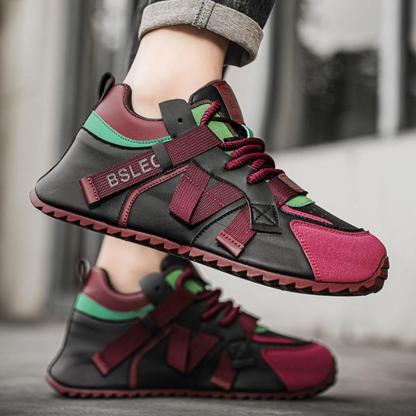 🔥Limited Time Offer 70% OFF🔥Men's trendy colorblocked casual leather comfortable sneakers - Suitable for plantar fasciitis, flat feet, foot pain