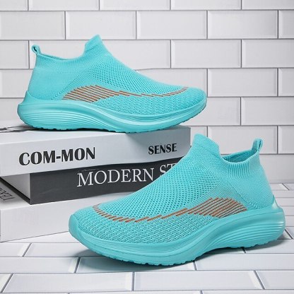 ⏰Promotion - 70% OFF🔥Men's Lightweight Slip-On Sneakers | Breathable Flyknit Upper with Comfortable Sole for Casual and Sport Activities