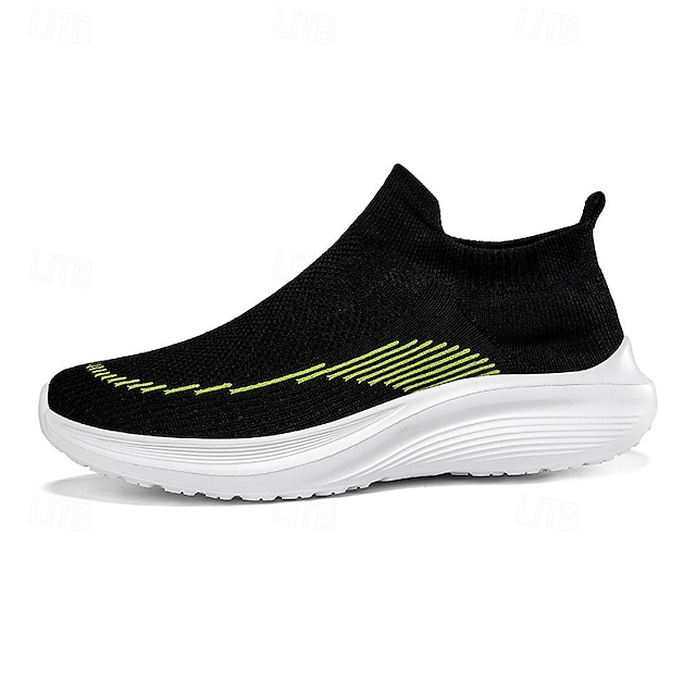 ⏰Promotion - 70% OFF🔥Men's Lightweight Slip-On Sneakers | Breathable Flyknit Upper with Comfortable Sole for Casual and Sport Activities