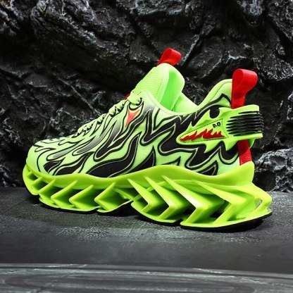 ⏰Promotion - 70% OFF🔥Men's Neon Wave Design Breathable Upper and Cushioned Sole Orthopedic Sneaker