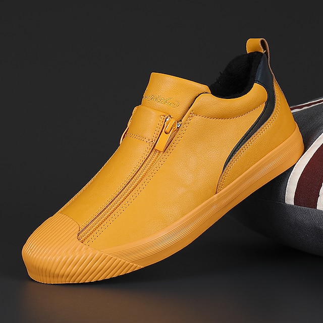 🔥Hot Sale🎁--50% OFF🎉Men's Orthopedic Leather Slip-On Sneakers with Zipper Closure for Casual Wear