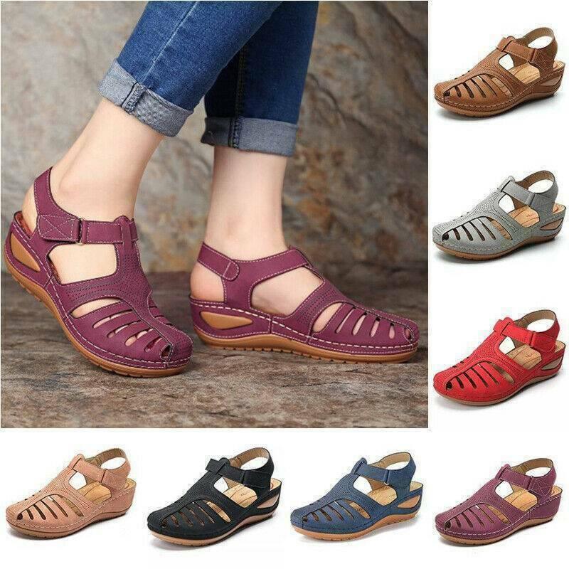 🌸🎉Hot Sale 50% OFF✨⏳Hollow Closed Toe Orthopedic Sandal For Women - Improve Posture and Get Rid of Painless Walking and Standing