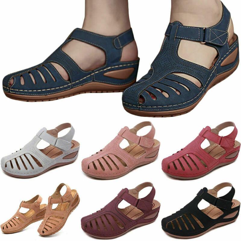 🌸🎉Hot Sale 50% OFF✨⏳Hollow Closed Toe Orthopedic Sandal For Women - Improve Posture and Get Rid of Painless Walking and Standing