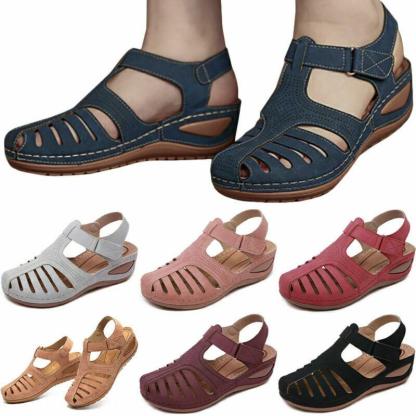🌸🎉Hot Sale 50% OFF✨⏳Hollow Closed Toe Orthopedic Sandal For Women - Improve Posture and Get Rid of Painless Walking and Standing