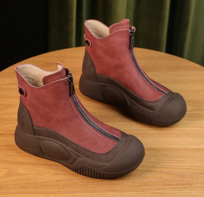 ⏰Promotion - 70% OFF🔥Women's Winter  Zipper Non-slip Thick Sole Orthopedic Short Boots - Proven Plantar Fasciitis, Foot and Heel Pain Relief