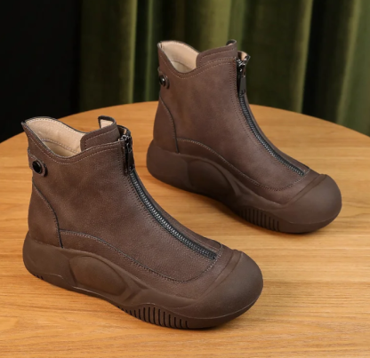 ⏰Promotion - 70% OFF🔥Women's Winter  Zipper Non-slip Thick Sole Orthopedic Short Boots - Proven Plantar Fasciitis, Foot and Heel Pain Relief