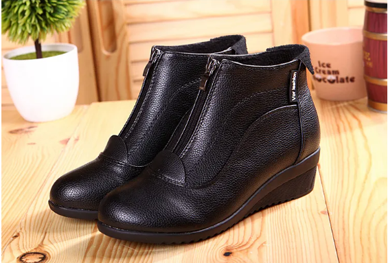 🔥Last Day Promotion 70% OFF⏰Women Wedge Heels Winter Zipper Ankle Boots - Proven Plantar Fasciitis, Foot and Heel Pain Relief