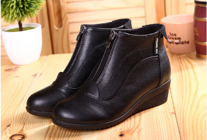 🔥Last Day Promotion 70% OFF⏰Women Wedge Heels Winter Zipper Ankle Boots - Proven Plantar Fasciitis, Foot and Heel Pain Relief