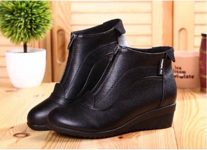 🔥Last Day Promotion 70% OFF⏰Women Wedge Heels Winter Zipper Ankle Boots - Proven Plantar Fasciitis, Foot and Heel Pain Relief