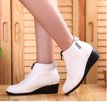 🔥Last Day Promotion 70% OFF⏰Women Wedge Heels Winter Zipper Ankle Boots - Proven Plantar Fasciitis, Foot and Heel Pain Relief