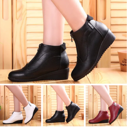 🔥Last Day Promotion 70% OFF⏰Women Wedge Heels Winter Zipper Ankle Boots - Proven Plantar Fasciitis, Foot and Heel Pain Relief