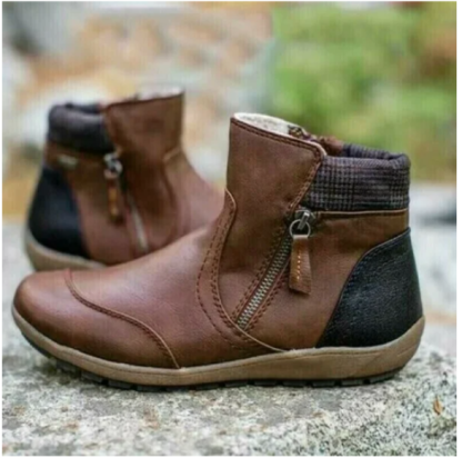 🌸🎉 Promotion - 70% OFF! ✨💫Women Zipper Waterproof Orthopedic Ankle-Support Boots - Proven Plantar Fasciitis, Foot and Heel Pain Relief