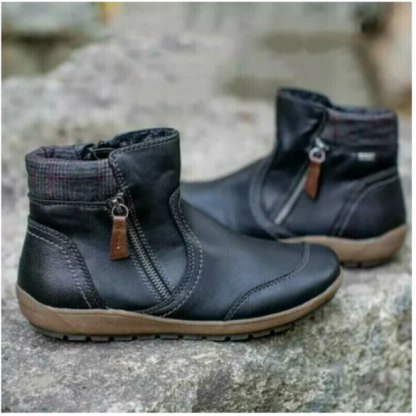 🌸🎉 Promotion - 70% OFF! ✨💫Women Zipper Waterproof Orthopedic Ankle-Support Boots - Proven Plantar Fasciitis, Foot and Heel Pain Relief