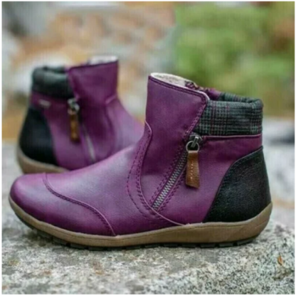 🌸🎉 Promotion - 70% OFF! ✨💫Women Zipper Waterproof Orthopedic Ankle-Support Boots - Proven Plantar Fasciitis, Foot and Heel Pain Relief