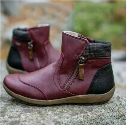🌸🎉 Promotion - 70% OFF! ✨💫Women Zipper Waterproof Orthopedic Ankle-Support Boots - Proven Plantar Fasciitis, Foot and Heel Pain Relief