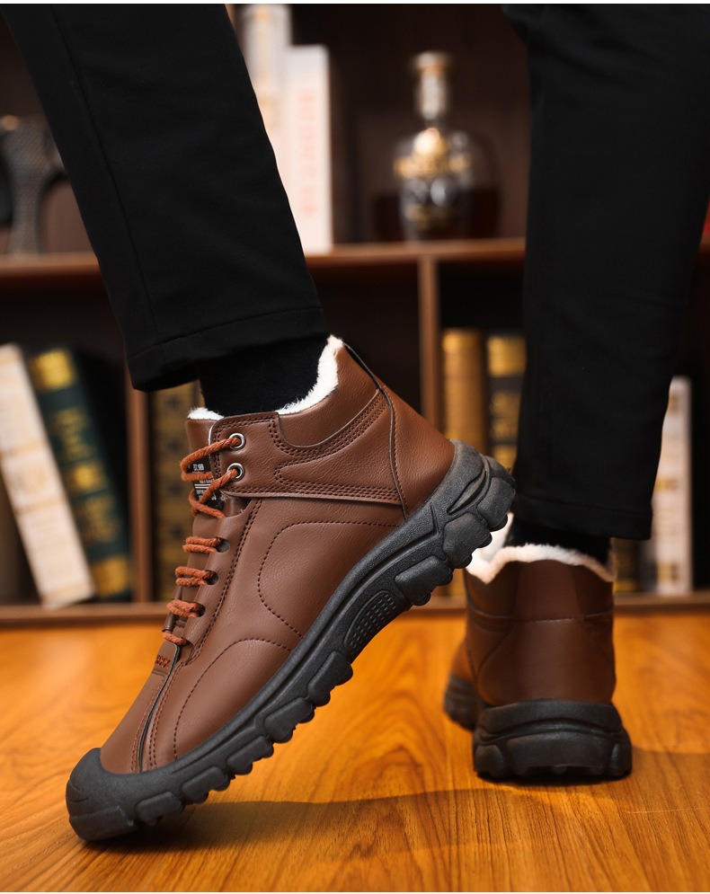 🔥On This Week Sale 50% OFF🔥 Thermal Comfortable Men's Outdoor Hiking Shoes With Plush Lining, Non-slip Arch Support