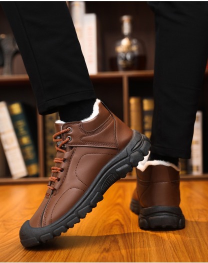 🔥On This Week Sale 50% OFF🔥 Thermal Comfortable Men's Outdoor Hiking Shoes With Plush Lining, Non-slip Arch Support