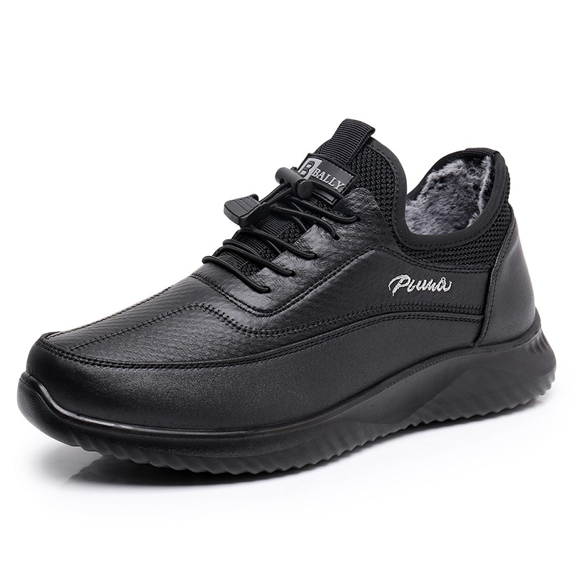 🔥On This Week Sale 70% OFF🔥 Men's Casual Warm Snow Boots, Ankle Height, Fabric Lining, Rubber Sole, Solid Color, Outdoor Footwear - Warm your feet