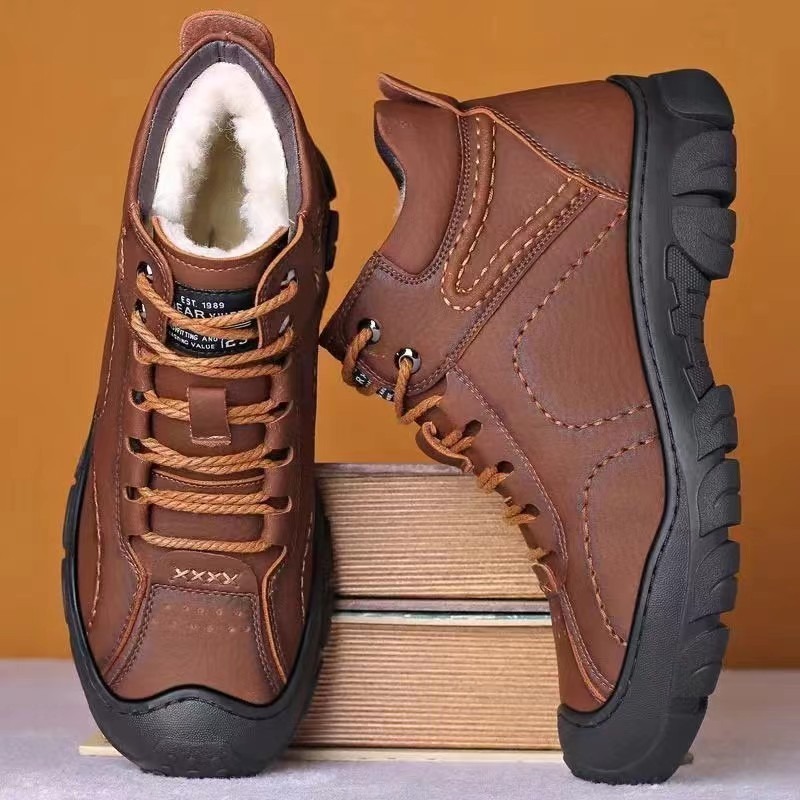 🔥On This Week Sale 50% OFF🔥 Thermal Comfortable Men's Outdoor Hiking Shoes With Plush Lining, Non-slip Arch Support