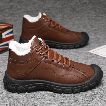 🔥On This Week Sale 50% OFF🔥 Thermal Comfortable Men's Outdoor Hiking Shoes With Plush Lining, Non-slip Arch Support