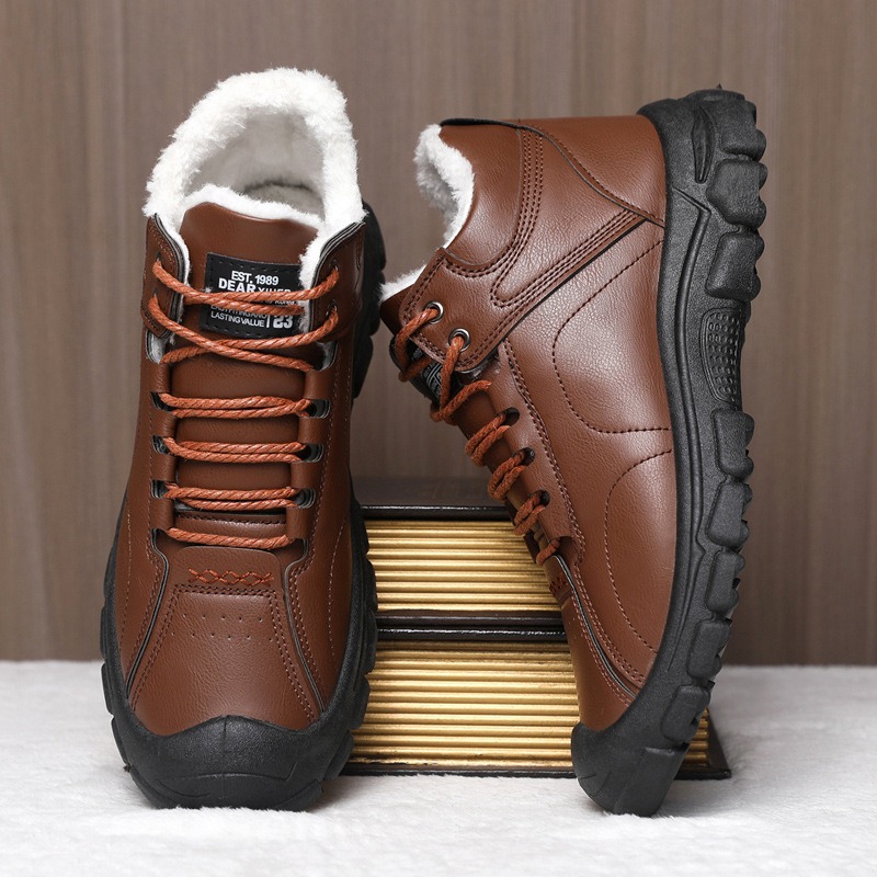 🔥On This Week Sale 50% OFF🔥 Thermal Comfortable Men's Outdoor Hiking Shoes With Plush Lining, Non-slip Arch Support