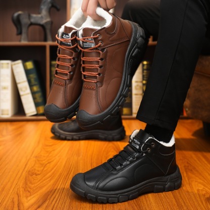 🔥On This Week Sale 50% OFF🔥 Thermal Comfortable Men's Outdoor Hiking Shoes With Plush Lining, Non-slip Arch Support