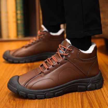 🔥On This Week Sale 50% OFF🔥 Thermal Comfortable Men's Outdoor Hiking Shoes With Plush Lining, Non-slip Arch Support