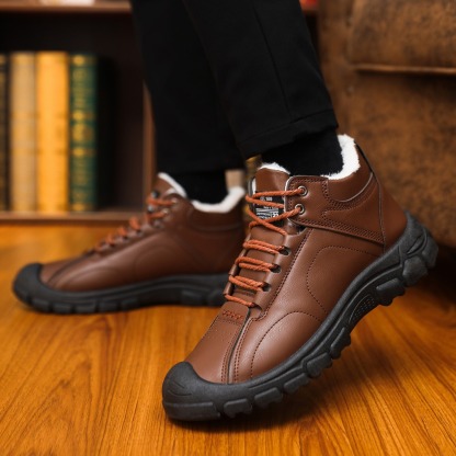 🔥On This Week Sale 50% OFF🔥 Thermal Comfortable Men's Outdoor Hiking Shoes With Plush Lining, Non-slip Arch Support
