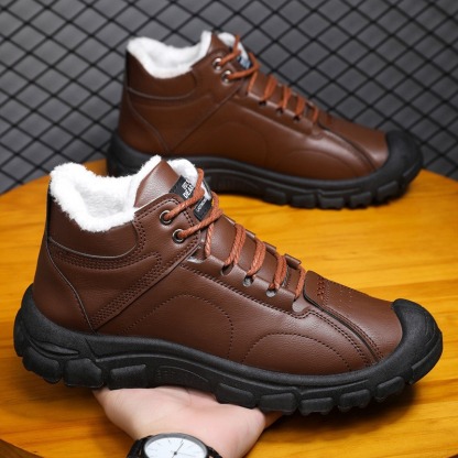 🔥On This Week Sale 50% OFF🔥 Thermal Comfortable Men's Outdoor Hiking Shoes With Plush Lining, Non-slip Arch Support