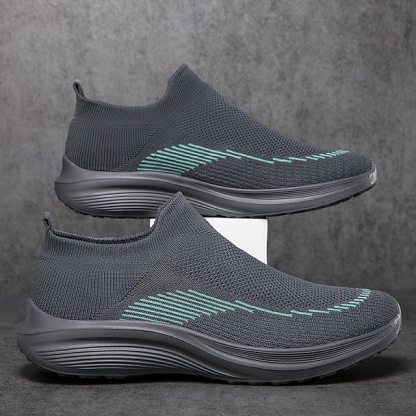 ⏰Promotion - 70% OFF🔥Men's Lightweight Slip-On Sneakers | Breathable Flyknit Upper with Comfortable Sole for Casual and Sport Activities