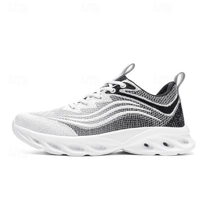 🔥Hot Sale🎁--50% OFF🎉Men's Classic Knit Sneakers with Wave Sole - Comfortable and Breathable, Perfect for Casual Wear