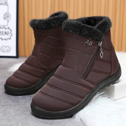 🔥Hot Sale🎁--70% OFF🎉Men's Gray Winter Boots with Zipper Closure, Warm Fleece Lining, and Waterproof Design – Ideal for Outdoor Activities in Cold Weather