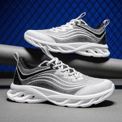 🔥Hot Sale🎁--50% OFF🎉Men's Classic Knit Sneakers with Wave Sole - Comfortable and Breathable, Perfect for Casual Wear