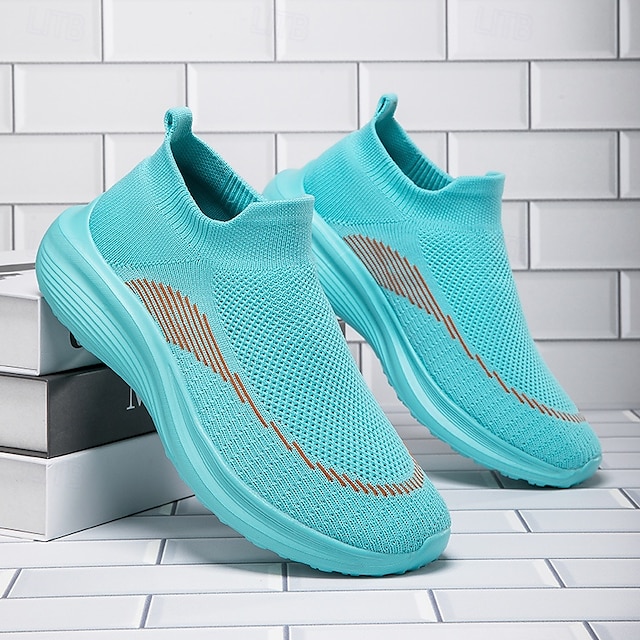 ⏰Promotion - 70% OFF🔥Men's Lightweight Slip-On Sneakers | Breathable Flyknit Upper with Comfortable Sole for Casual and Sport Activities