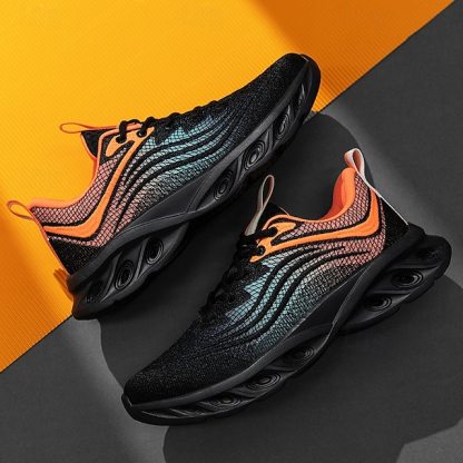🔥Hot Sale🎁--50% OFF🎉Men's Classic Knit Sneakers with Wave Sole - Comfortable and Breathable, Perfect for Casual Wear