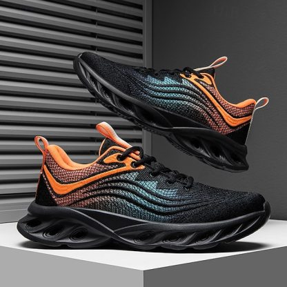 🔥Hot Sale🎁--50% OFF🎉Men's Classic Knit Sneakers with Wave Sole - Comfortable and Breathable, Perfect for Casual Wear