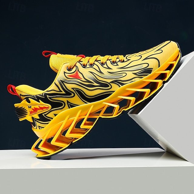 ⏰Promotion - 70% OFF🔥Men's Neon Wave Design Breathable Upper and Cushioned Sole Orthopedic Sneaker