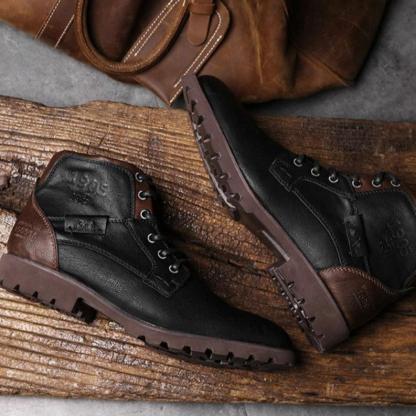 ⏰Promotion - 70% OFF🔥Men's Comfortable Casual Orthopedic Leather Boots - Proven Plantar Fasciitis, Foot and Heel Pain Relief
